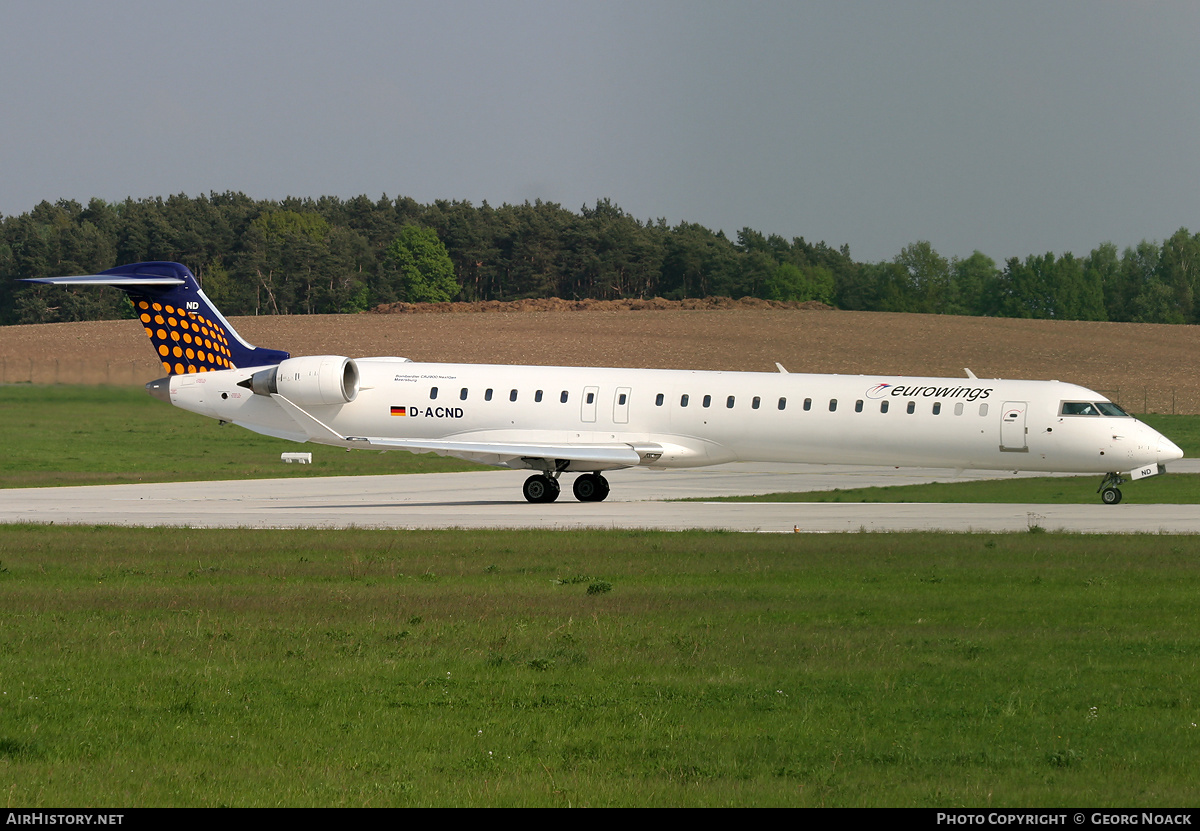 Aircraft Photo of D-ACND | Bombardier CRJ-900 NG (CL-600-2D24) | Eurowings | AirHistory.net #34101