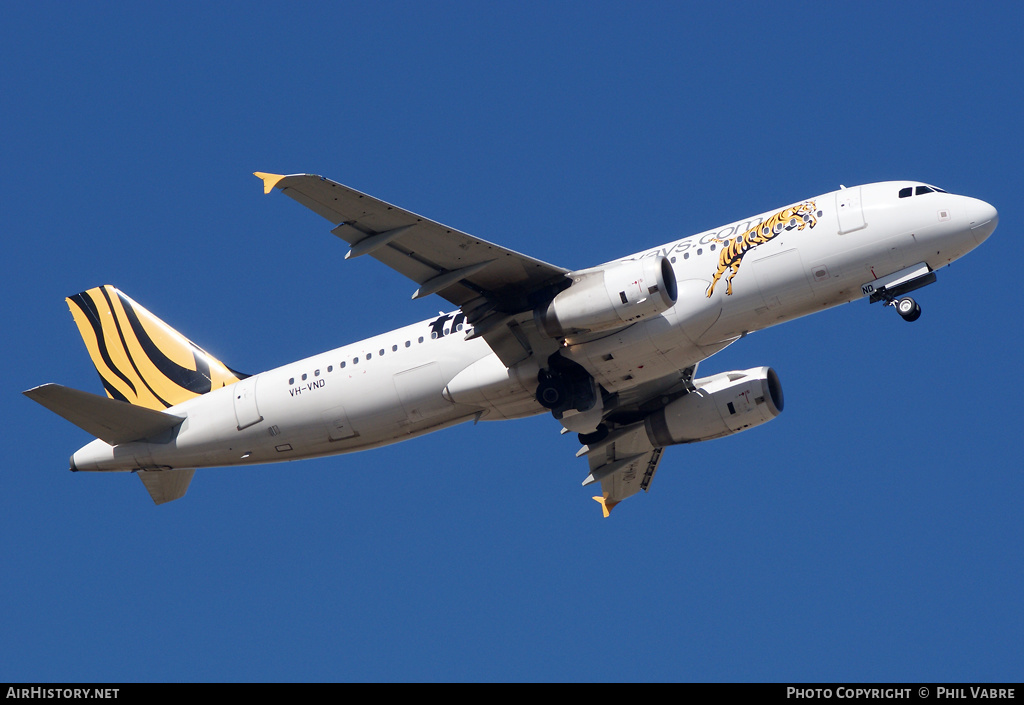 Aircraft Photo of VH-VND | Airbus A320-232 | Tiger Airways | AirHistory.net #34125