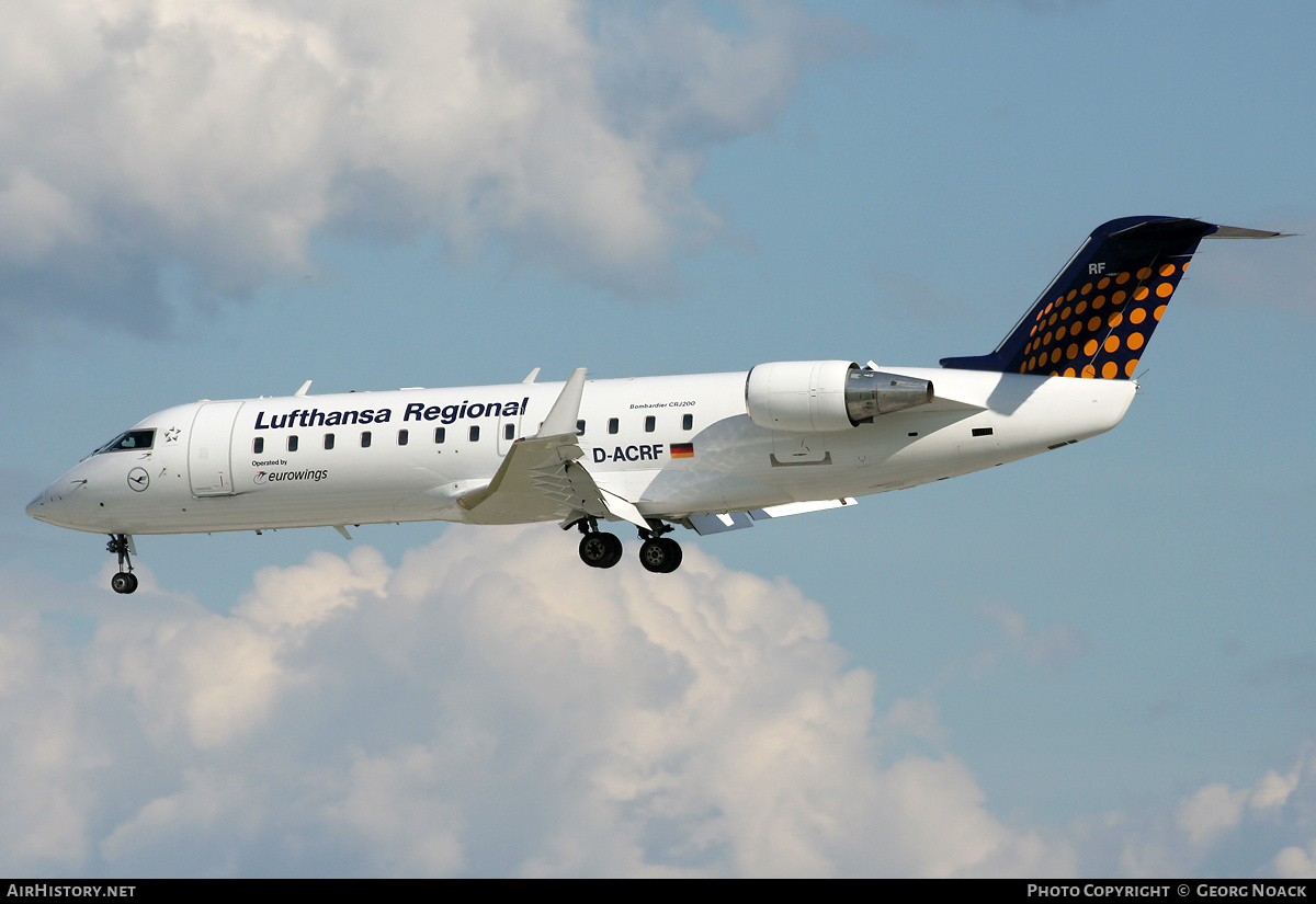 Aircraft Photo of D-ACRF | Bombardier CRJ-200ER (CL-600-2B19) | Lufthansa Regional | AirHistory.net #34166