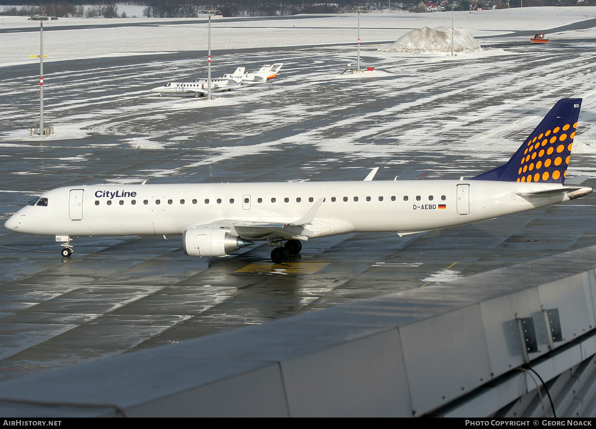 Aircraft Photo of D-AEBD | Embraer 195LR (ERJ-190-200LR) | Lufthansa CityLine | AirHistory.net #34209