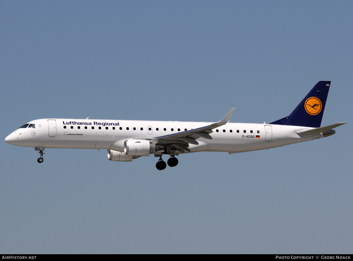 Aircraft Photo of D-AEBQ | Embraer 195LR (ERJ-190-200LR) | Lufthansa Regional | AirHistory.net #34213