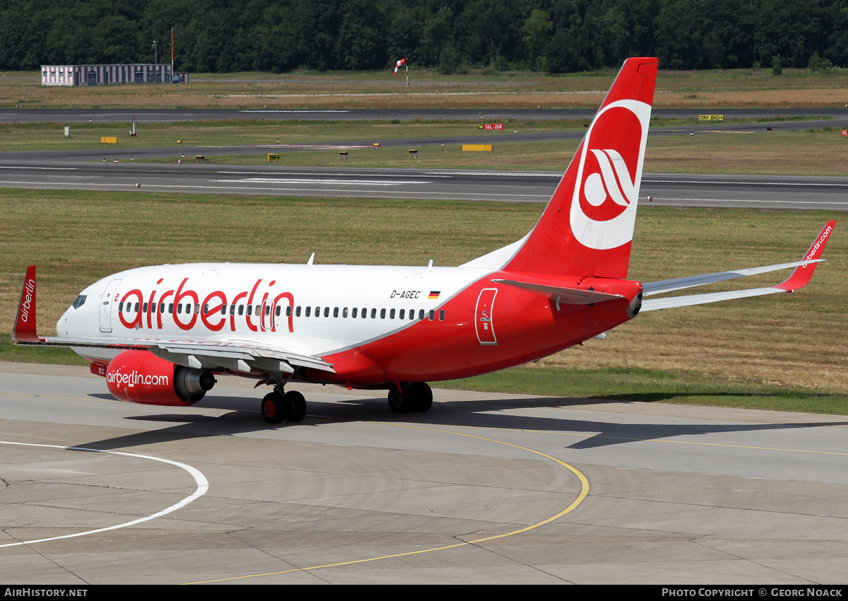 Aircraft Photo of D-AGEC | Boeing 737-76J | Air Berlin | AirHistory.net #34230