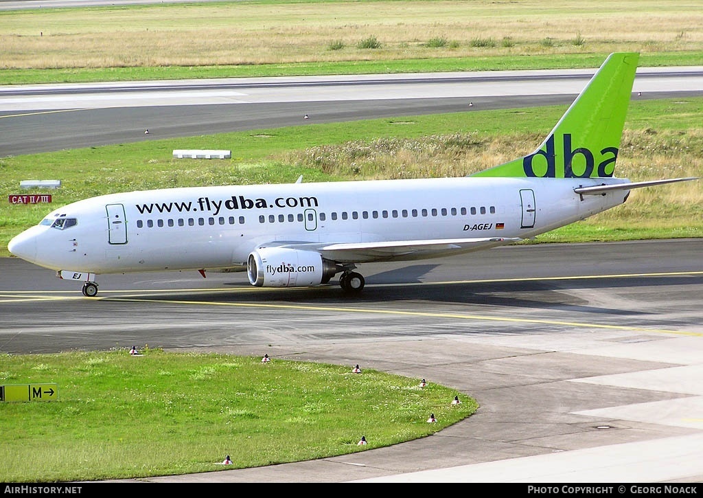 Aircraft Photo of D-AGEJ | Boeing 737-3L9 | DBA - Deutsche BA | AirHistory.net #34233