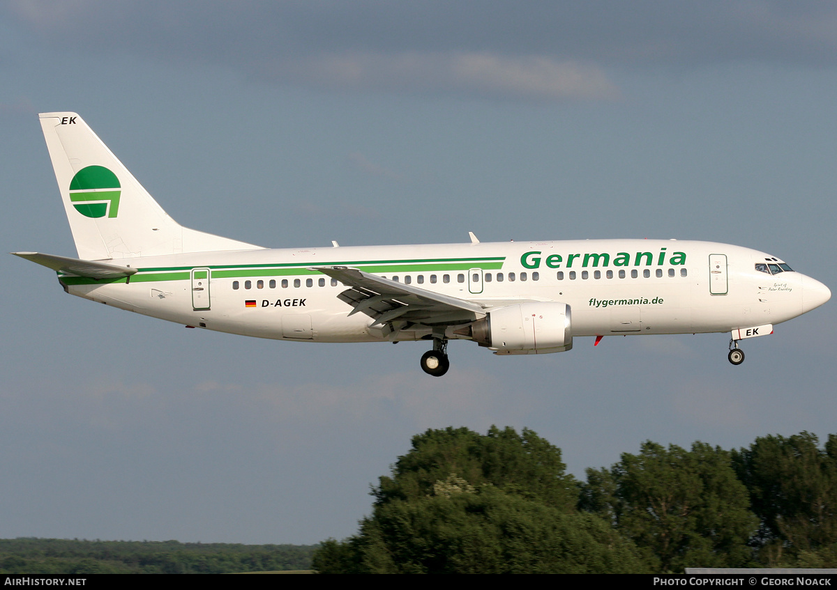 Aircraft Photo of D-AGEK | Boeing 737-3M8 | Germania | AirHistory.net #34234