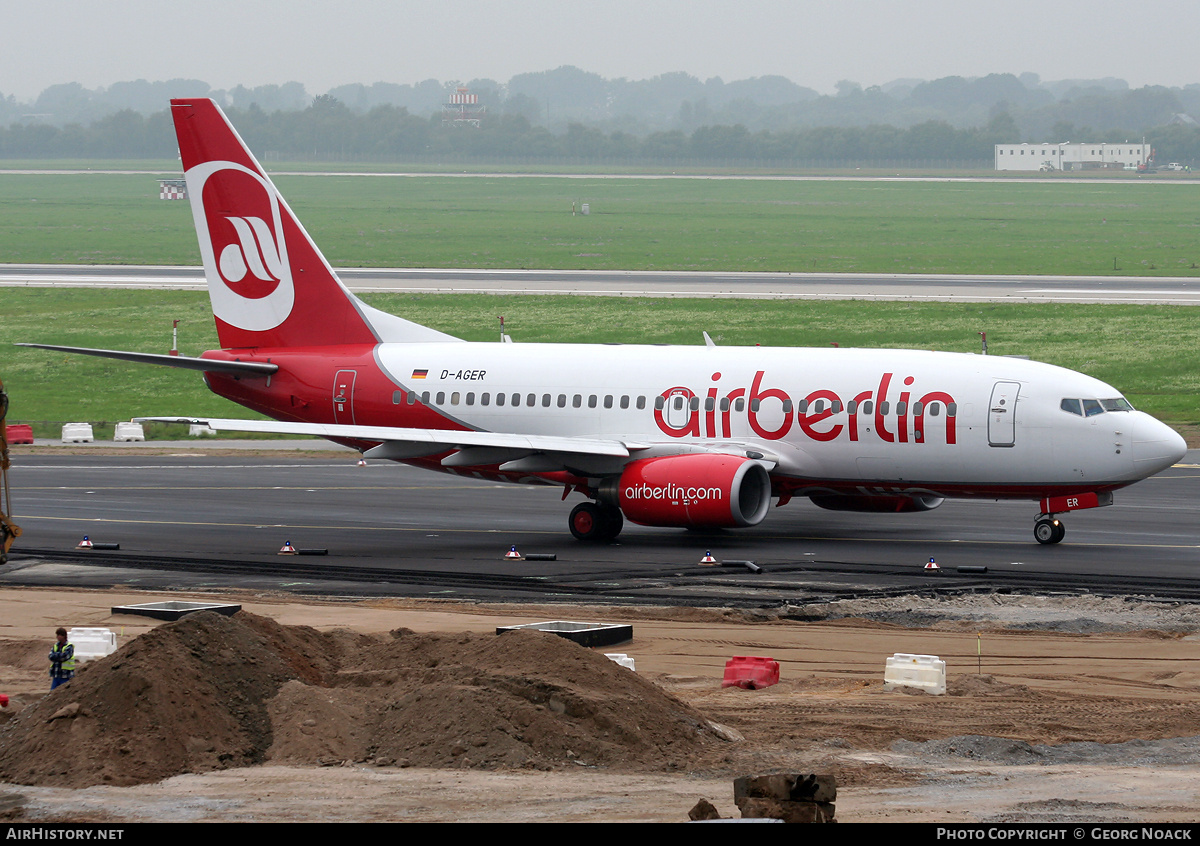 Aircraft Photo of D-AGER | Boeing 737-75B | Air Berlin | AirHistory.net #34244