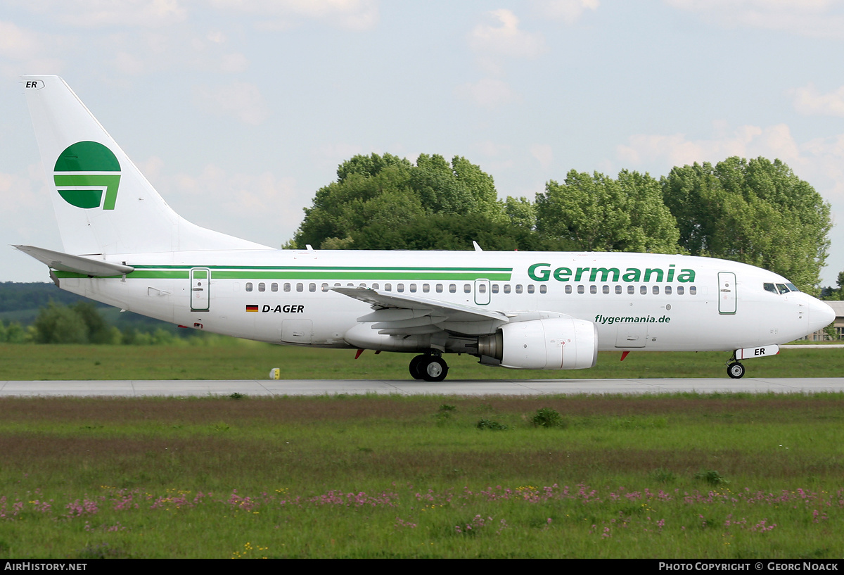 Aircraft Photo of D-AGER | Boeing 737-75B | Germania | AirHistory.net #34245