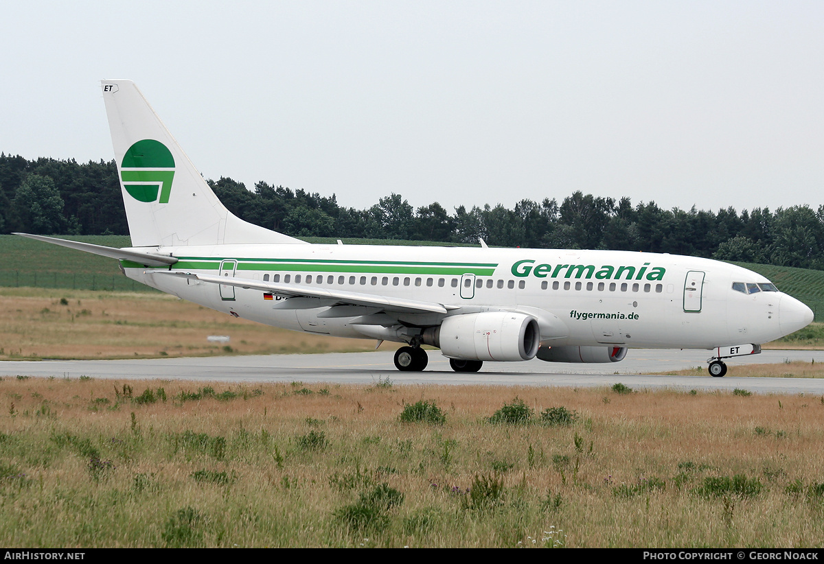 Aircraft Photo of D-AGET | Boeing 737-75B | Germania | AirHistory.net #34250