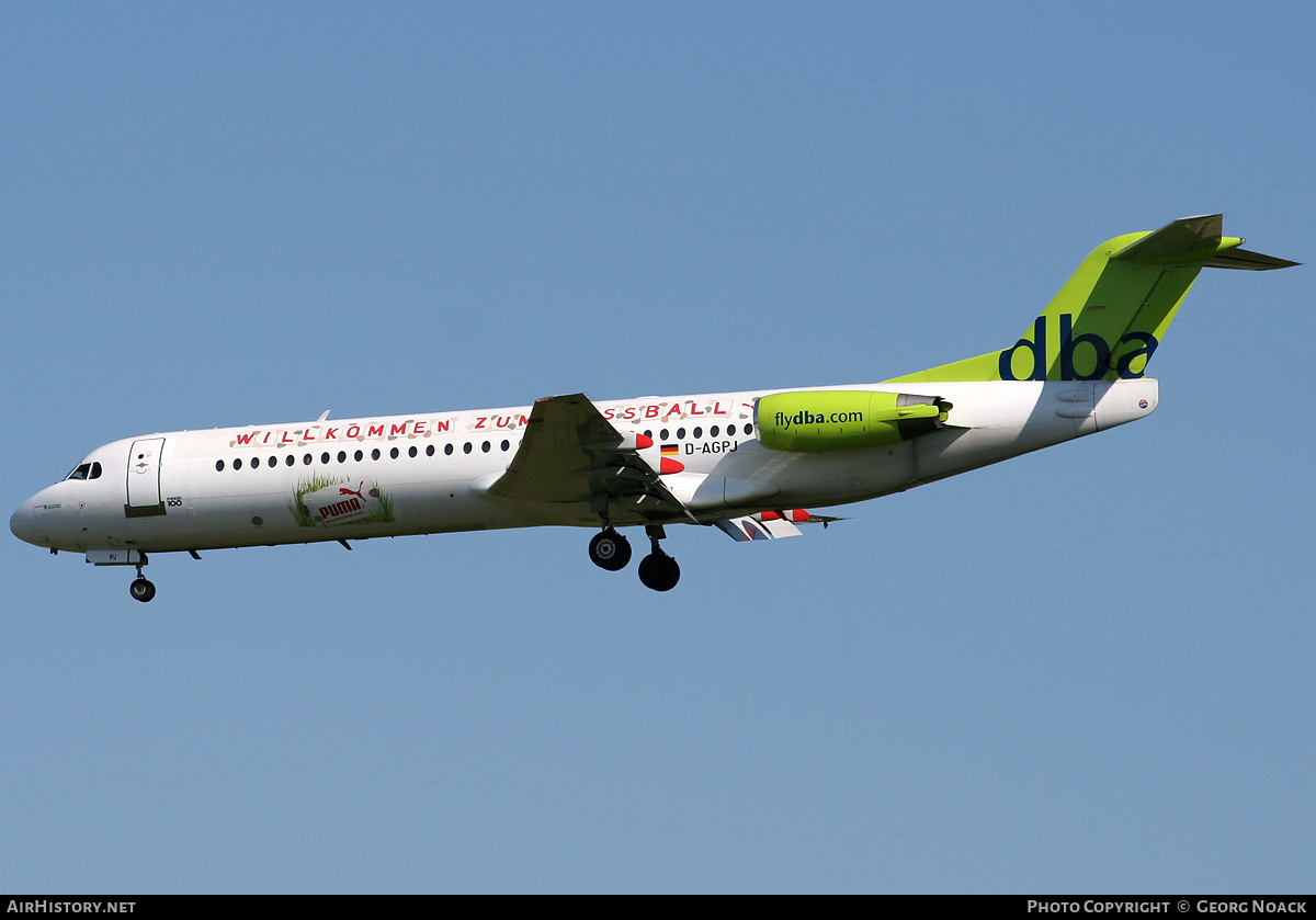 Aircraft Photo of D-AGPJ | Fokker 100 (F28-0100) | DBA - Deutsche BA | AirHistory.net #34262