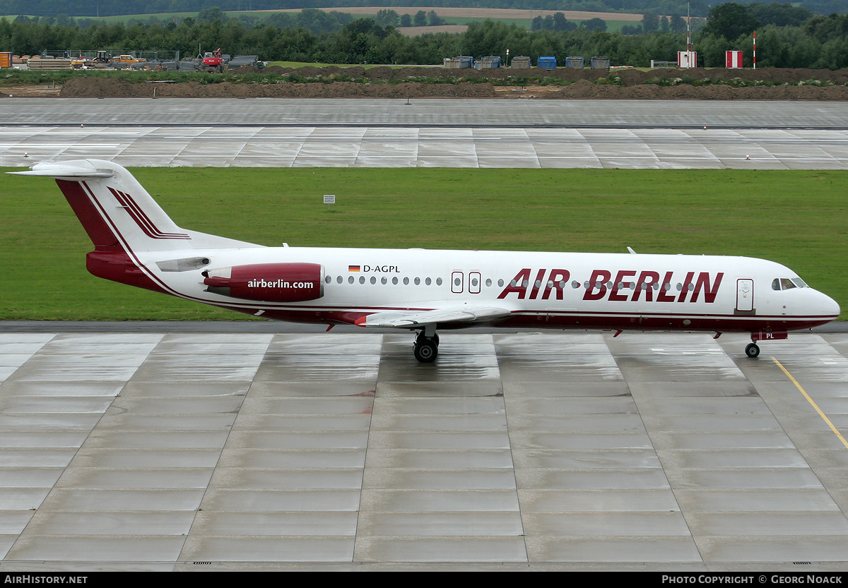 Aircraft Photo of D-AGPL | Fokker 100 (F28-0100) | Air Berlin | AirHistory.net #34264