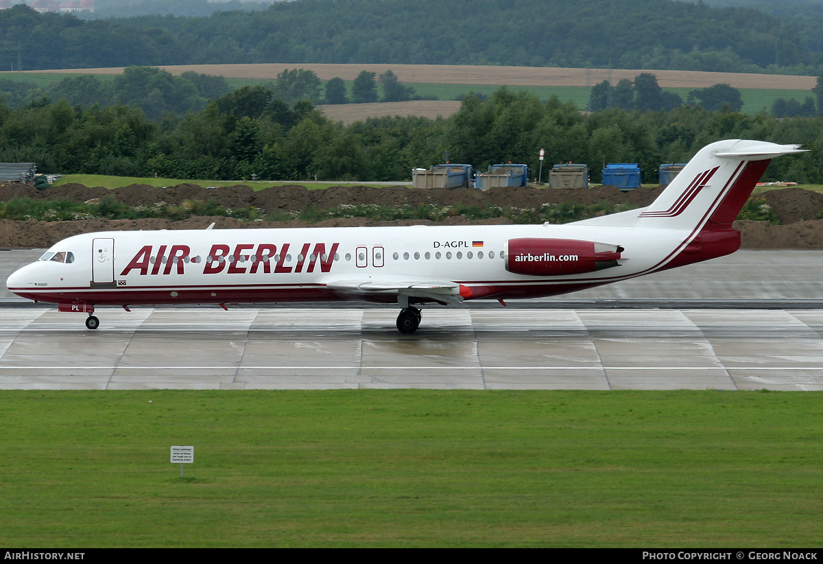 Aircraft Photo of D-AGPL | Fokker 100 (F28-0100) | Air Berlin | AirHistory.net #34265