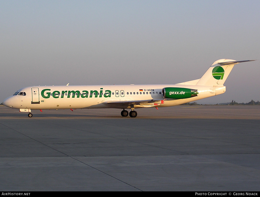 Aircraft Photo of D-AGPM | Fokker 100 (F28-0100) | Germania | AirHistory.net #34266