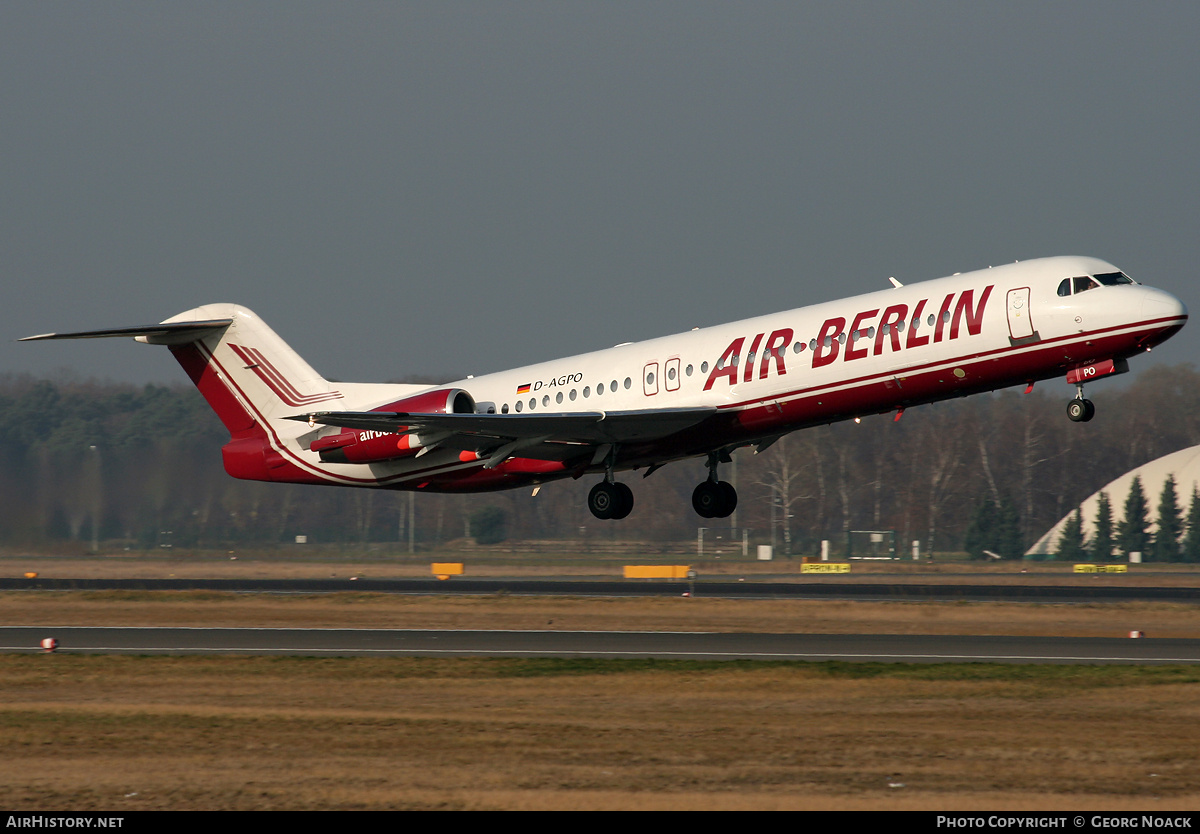 Aircraft Photo of D-AGPO | Fokker 100 (F28-0100) | Air Berlin | AirHistory.net #34268