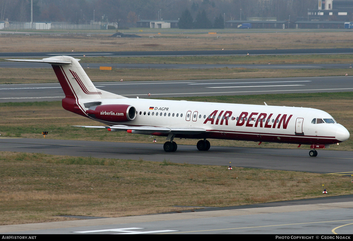 Aircraft Photo of D-AGPR | Fokker 100 (F28-0100) | Air Berlin | AirHistory.net #34271