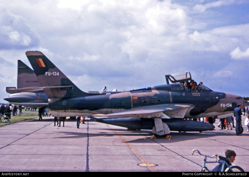 Aircraft Photo of FU-134 | Republic F-84F Thunderstreak | Belgium - Air Force | AirHistory.net #34305