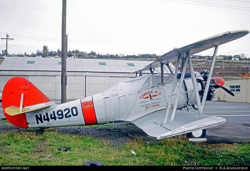 Aircraft Photo of N44920 | Naval Aircraft Factory N3N-3 | Hangar 1 Aerobatic Instruction | AirHistory.net #34307