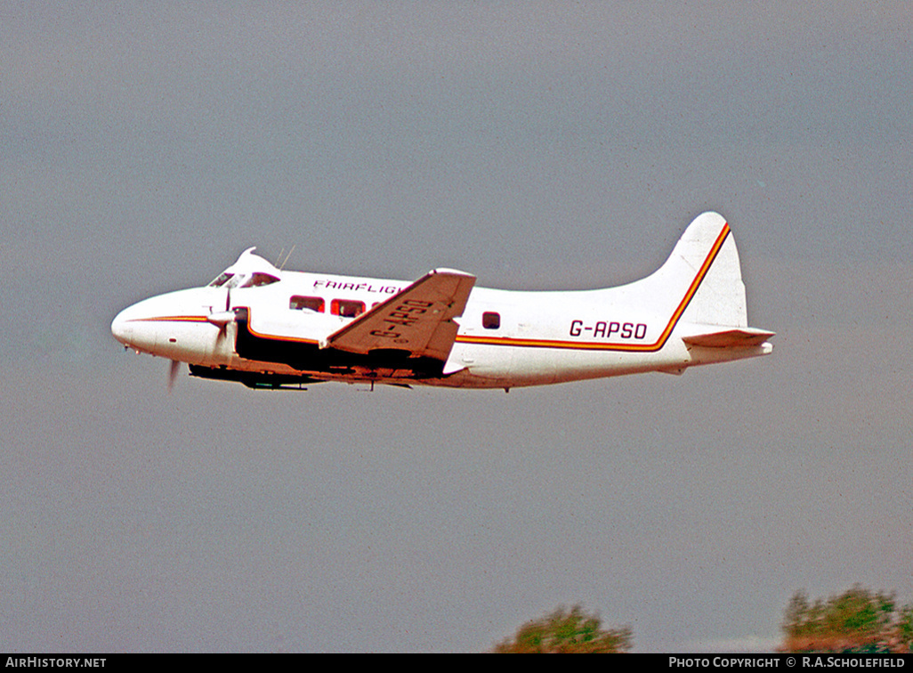 Aircraft Photo of G-APSO | De Havilland D.H. 104 Dove 5 | Fairflight Charters | AirHistory.net #34308