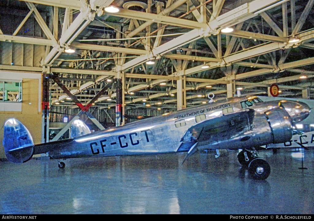 Aircraft Photo of CF-CCT | Lockheed 12-A Electra Junior | Department of Transport | AirHistory.net #34335