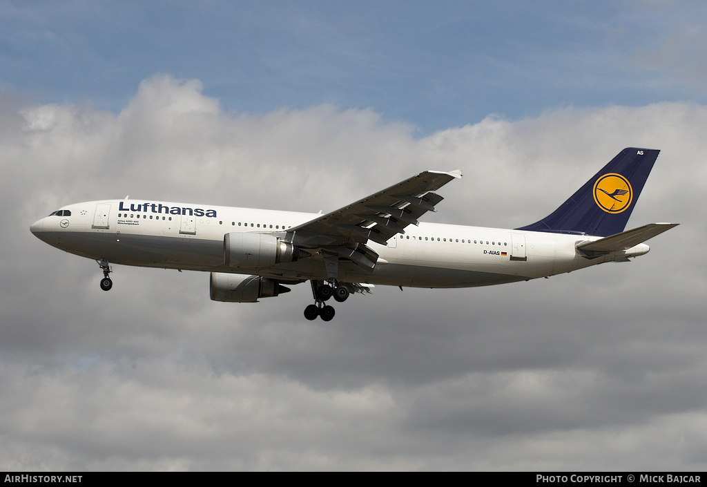 Aircraft Photo of D-AIAS | Airbus A300B4-603 | Lufthansa | AirHistory.net #34558