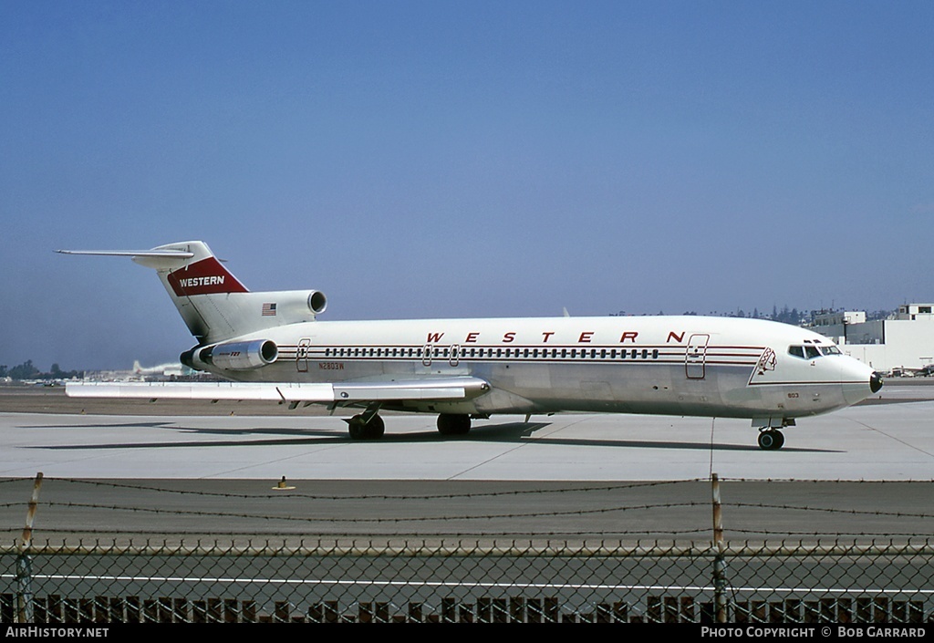 Aircraft Photo of N2803W | Boeing 727-247 | Western Airlines | AirHistory.net #34595