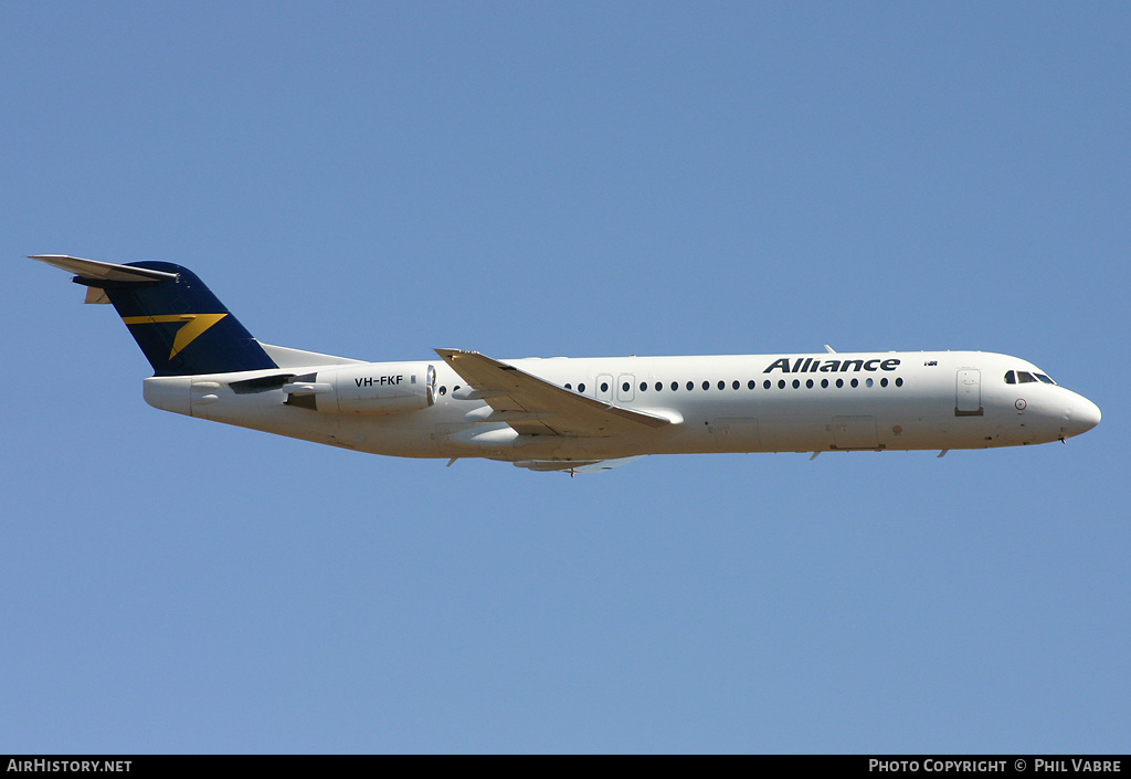 Aircraft Photo of VH-FKF | Fokker 100 (F28-0100) | Alliance Airlines | AirHistory.net #34601