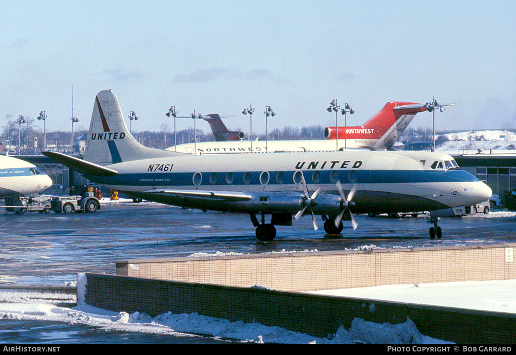 Aircraft Photo of N7461 | Vickers 745D Viscount | United Air Lines | AirHistory.net #34752
