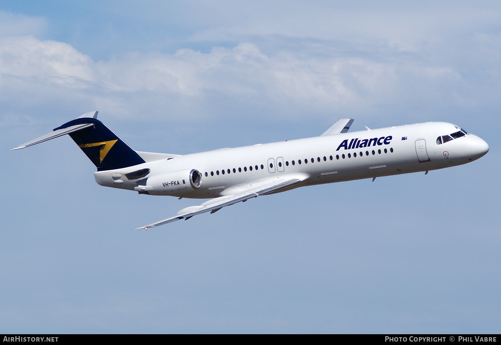 Aircraft Photo of VH-FKA | Fokker 100 (F28-0100) | Alliance Airlines | AirHistory.net #34779