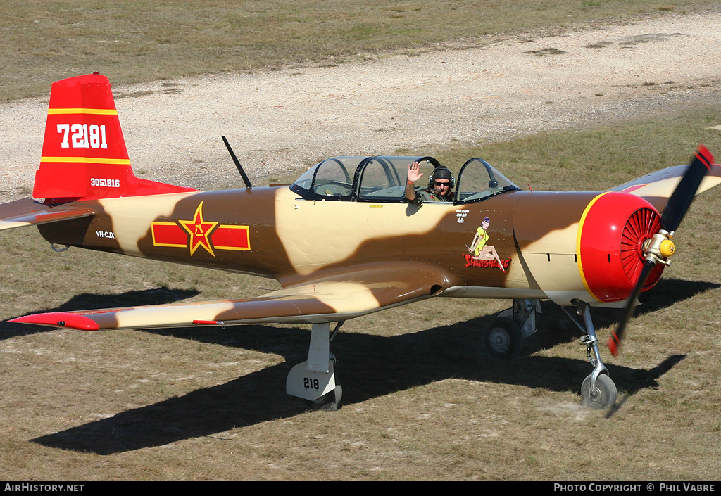 Aircraft Photo of VH-CJX / 72181 | Nanchang CJ-6A | China - Air Force | AirHistory.net #34819