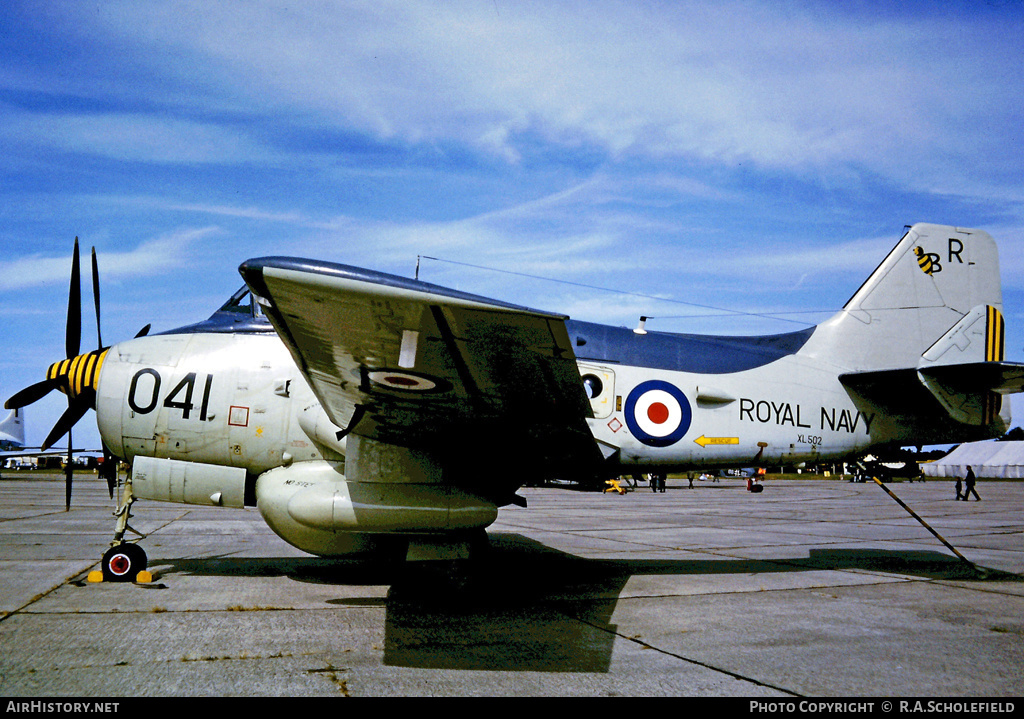 Aircraft Photo of XL502 | Fairey Gannet AEW.3 | UK - Navy | AirHistory.net #34833