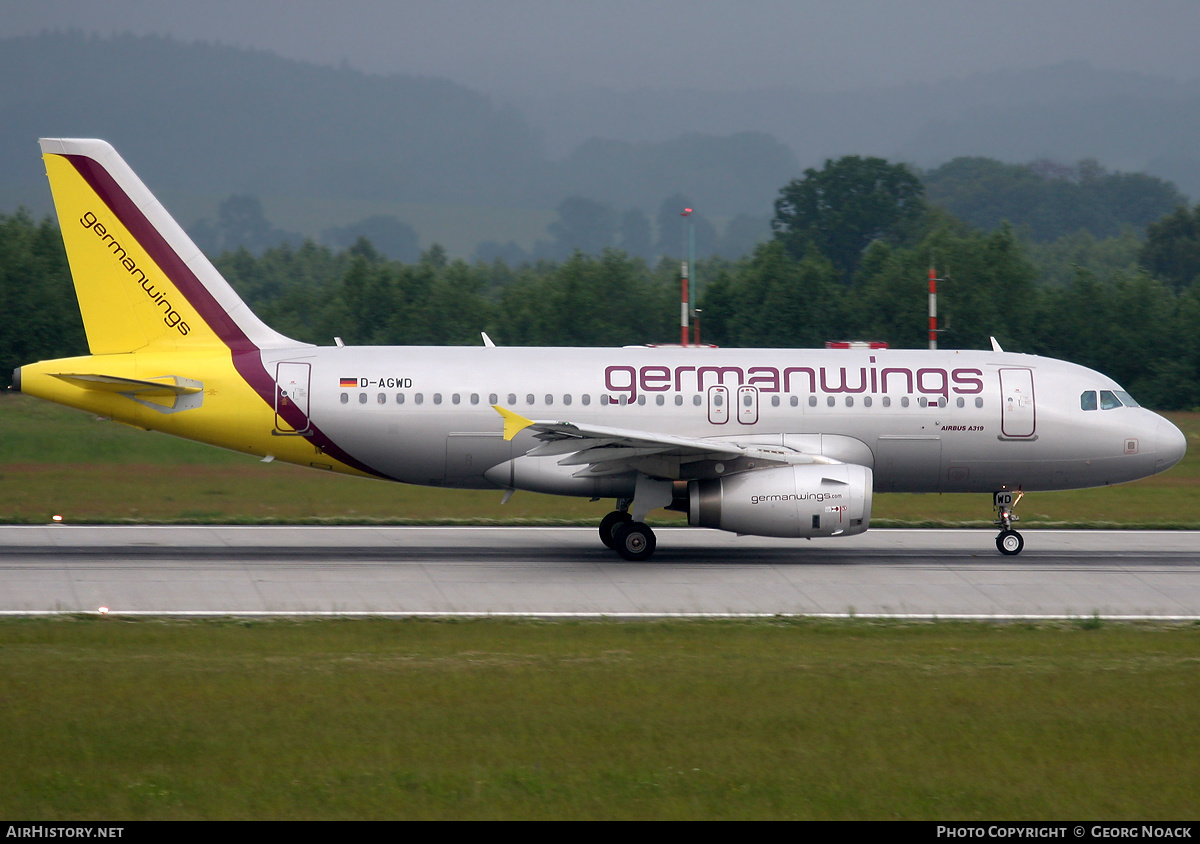 Aircraft Photo of D-AGWD | Airbus A319-132 | Germanwings | AirHistory.net #34844