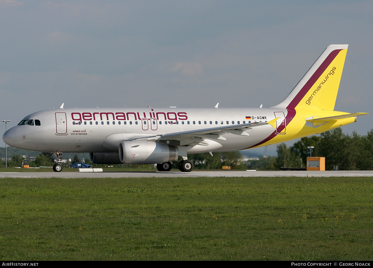 Aircraft Photo of D-AGWK | Airbus A319-132 | Germanwings | AirHistory.net #34850