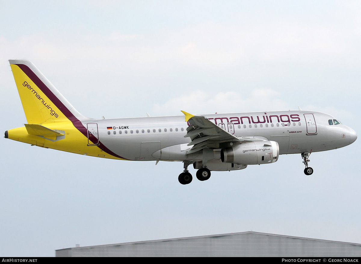 Aircraft Photo of D-AGWK | Airbus A319-132 | Germanwings | AirHistory.net #34851