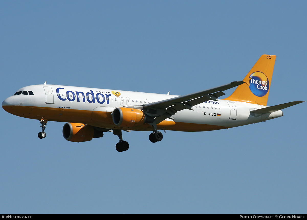 Aircraft Photo of D-AICG | Airbus A320-212 | Condor Berlin | AirHistory.net #34942