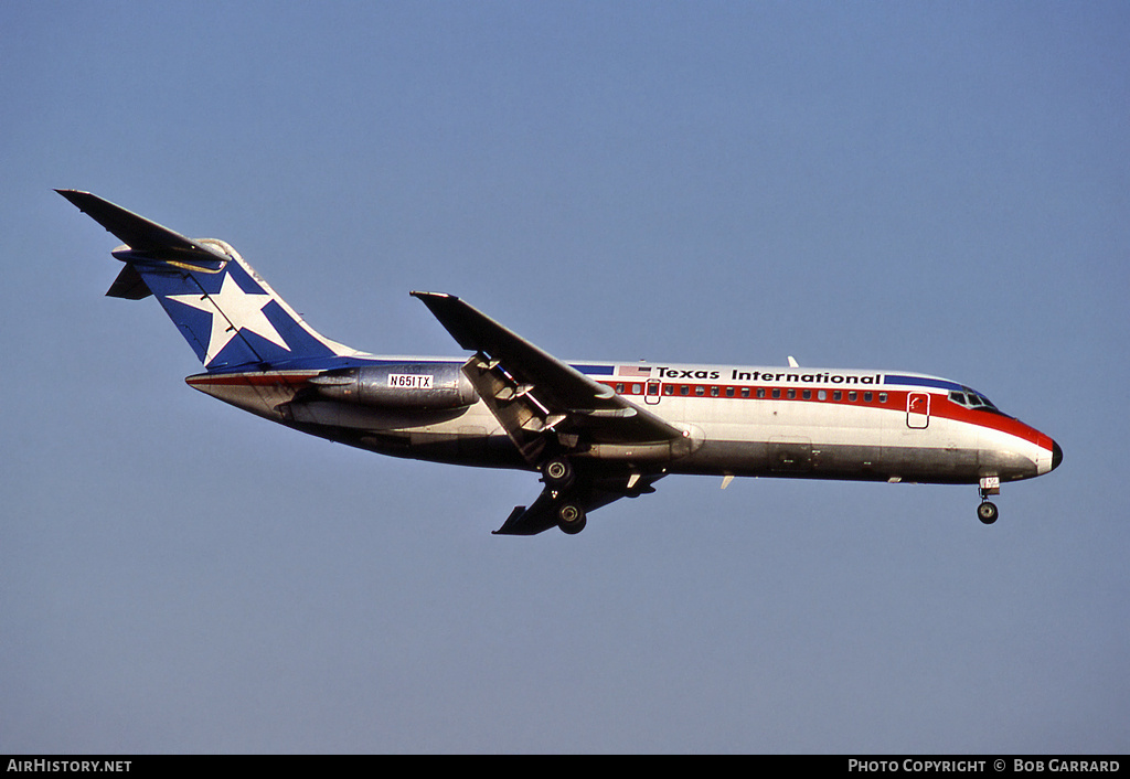 Aircraft Photo of N651TX | Douglas DC-9-14 | Texas International Airlines | AirHistory.net #34956