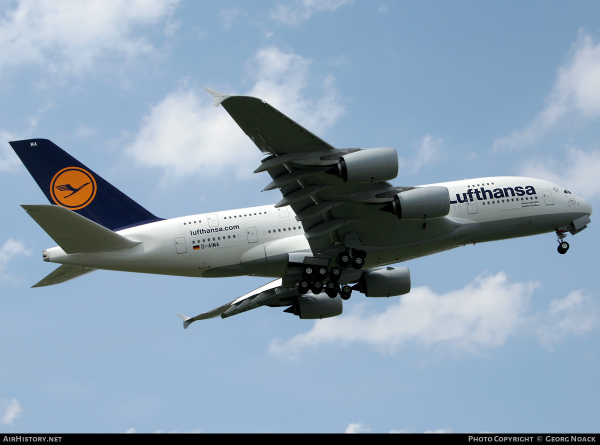 Aircraft Photo of D-AIMA | Airbus A380-841 | Lufthansa | AirHistory.net #34990