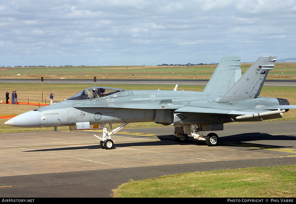 Aircraft Photo of A21-3 | McDonnell Douglas F/A-18A Hornet | Australia - Air Force | AirHistory.net #34994