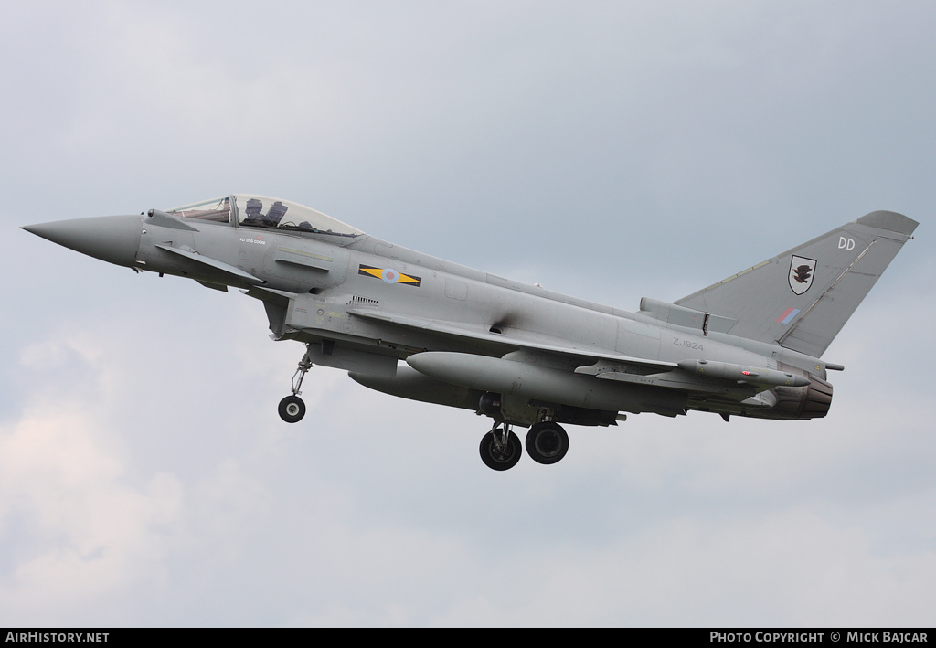 Aircraft Photo of ZJ924 | Eurofighter EF-2000 Typhoon FGR4 | UK - Air Force | AirHistory.net #35077