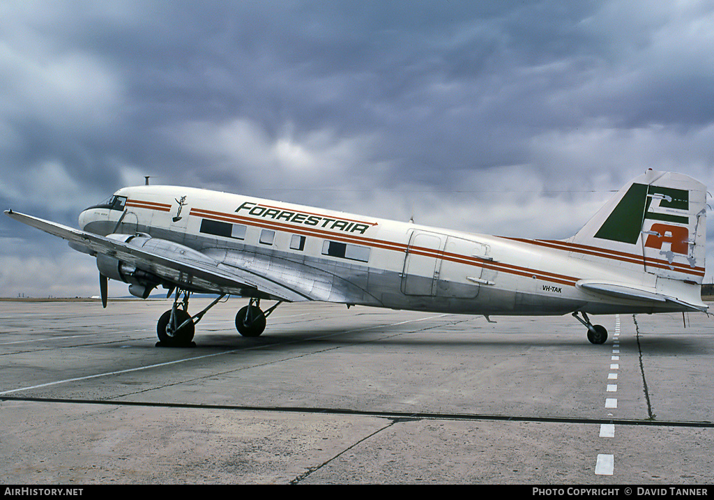 Aircraft Photo of VH-TAK | Douglas DC-3(C) | Forrestair | AirHistory.net #35150