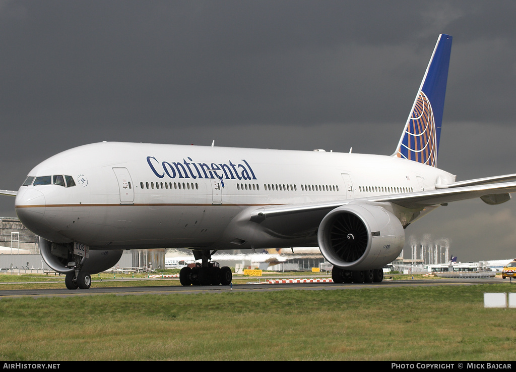 Aircraft Photo of N78003 | Boeing 777-224/ER | Continental Airlines | AirHistory.net #35262