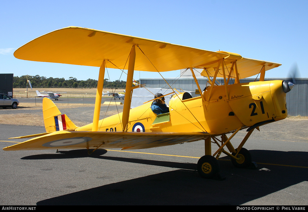 Aircraft Photo of VH-FAH / A17-521 | De Havilland D.H. 82A Tiger Moth | Australia - Air Force | AirHistory.net #35308