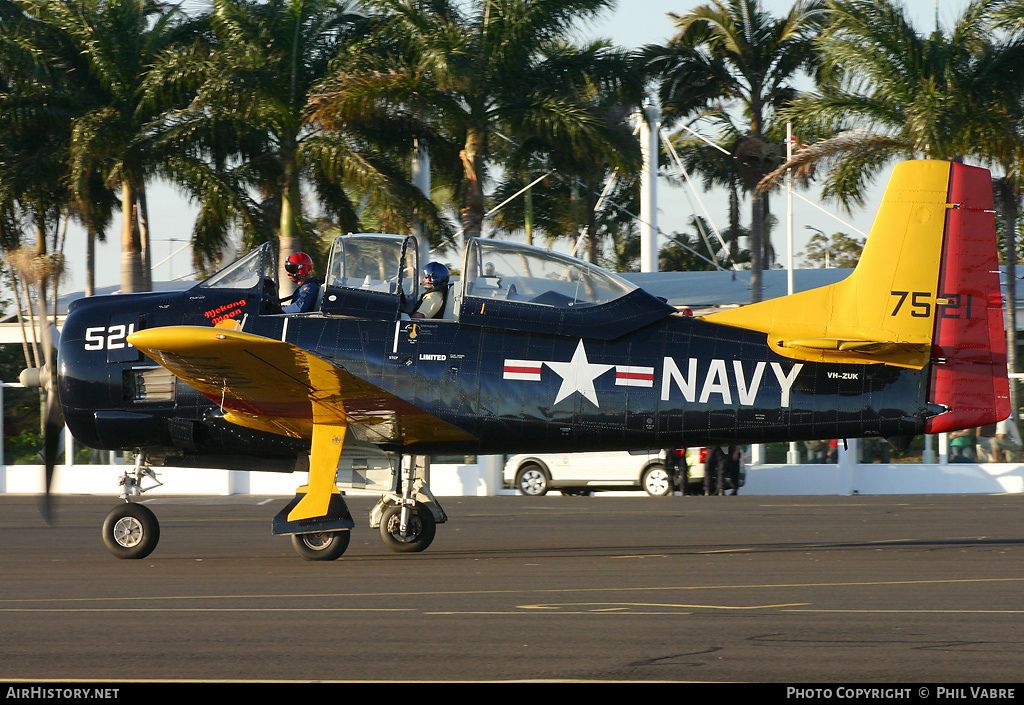 Aircraft Photo of VH-ZUK / 7521 | North American T-28D Trojan | USA - Navy | AirHistory.net #35337