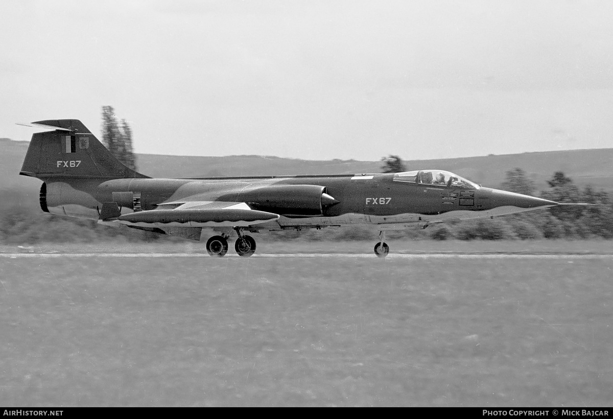 Aircraft Photo of FX67 | Lockheed F-104G Starfighter | Belgium - Air Force | AirHistory.net #35461