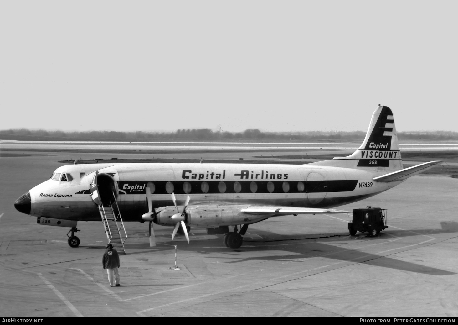 Aircraft Photo of N7439 | Vickers 745D Viscount | Capital Airlines | AirHistory.net #35490