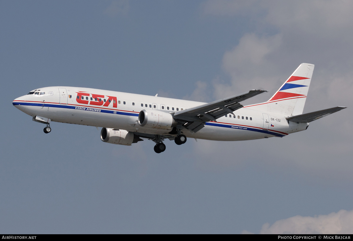 Aircraft Photo of OK-CGI | Boeing 737-49R | ČSA - Czech Airlines | AirHistory.net #35514