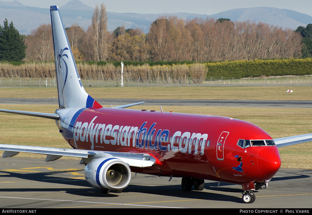 Aircraft Photo of ZK-PBF | Boeing 737-8FE | Polynesian Blue | AirHistory.net #35521