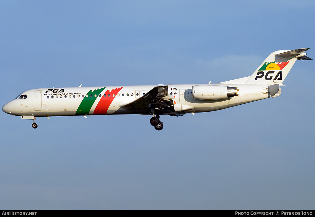 Aircraft Photo of CS-TPA | Fokker 100 (F28-0100) | Portugália Airlines - PGA | AirHistory.net #35547