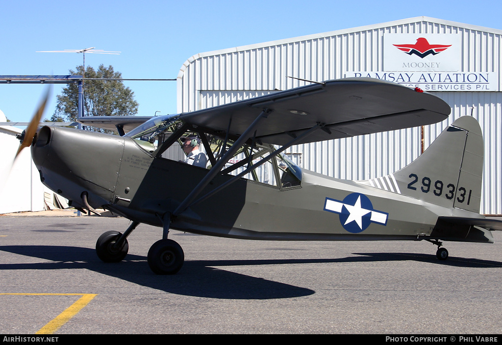 Aircraft Photo of VH-NLR / 299331 | Stinson L-5B Sentinel | USA - Air Force | AirHistory.net #35626
