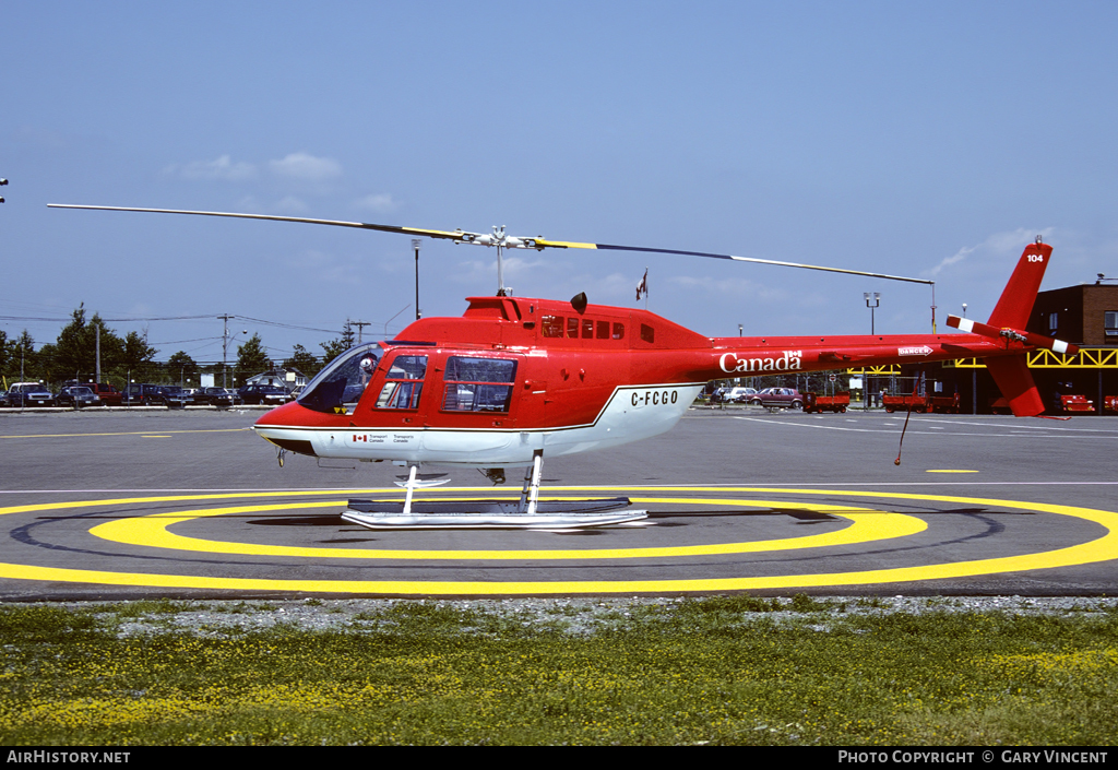 Aircraft Photo of C-FCGO | Bell 206A JetRanger | Transport Canada | AirHistory.net #35644