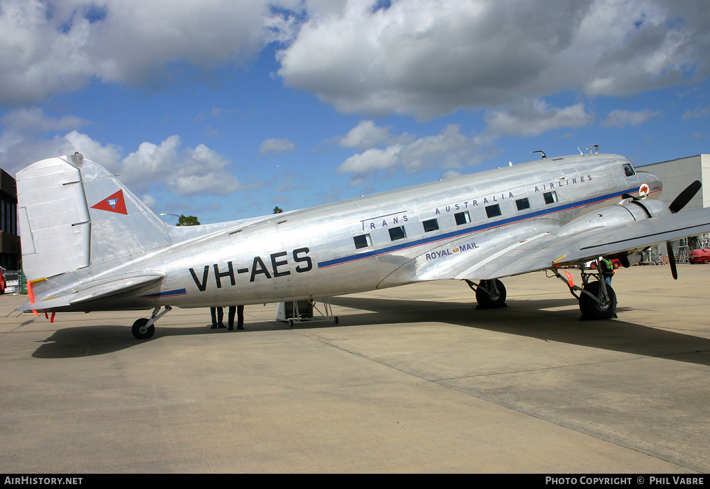 Aircraft Photo of VH-AES | Douglas DC-3(C) | Hawdon Operations | Trans-Australia Airlines - TAA | AirHistory.net #35719