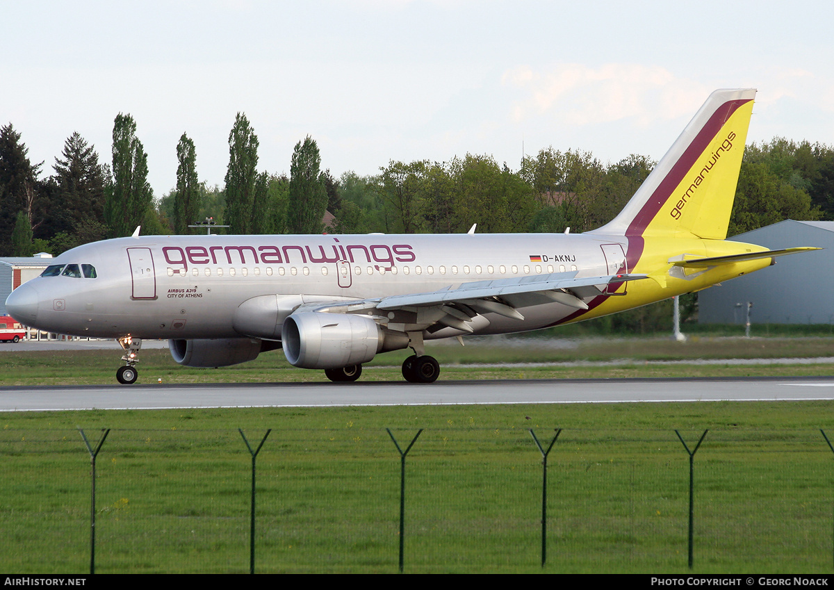 Aircraft Photo of D-AKNJ | Airbus A319-112 | Germanwings | AirHistory.net #35860