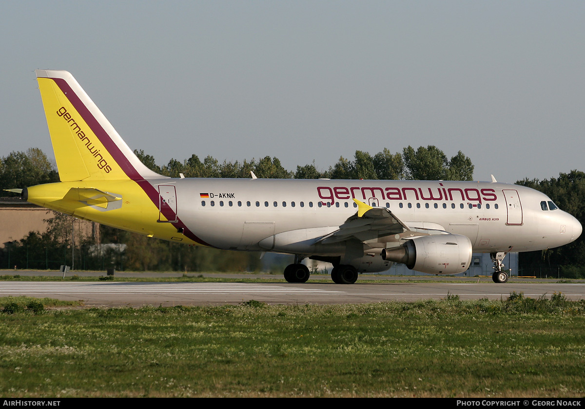 Aircraft Photo of D-AKNK | Airbus A319-112 | Germanwings | AirHistory.net #35867